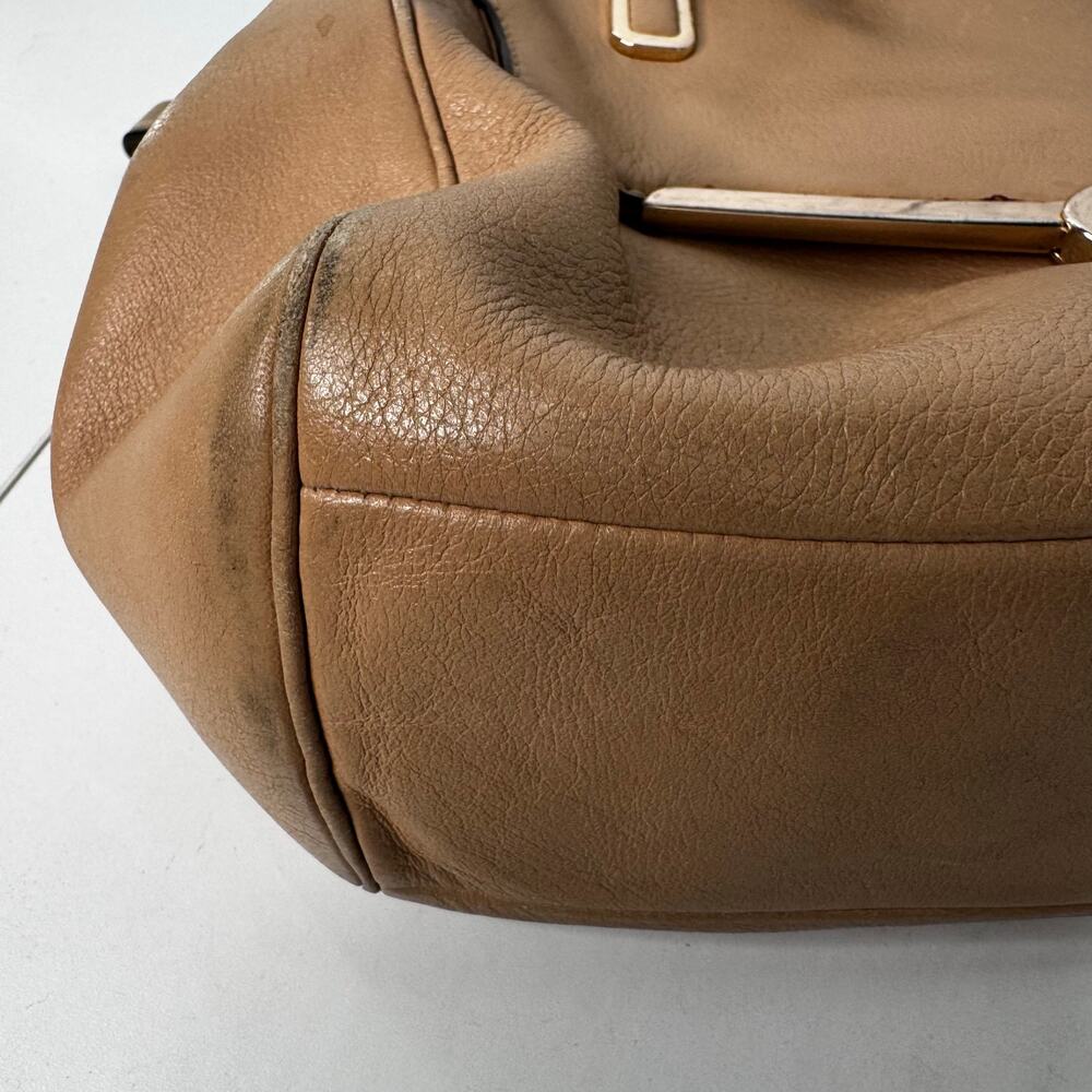Coach Madison 25169 East West Front Flap Turnlock Satchel Camel & Pink (READ) - Picture 7 of 16